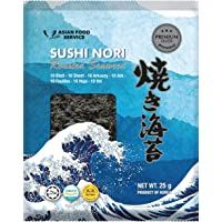Los mejores  - Asian Food Service Alga Nori- Hoja Completa 25 g - Lot de 4